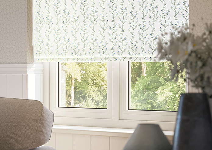 Boughton Faux Silk, Blue - Roman Blind - Image 5